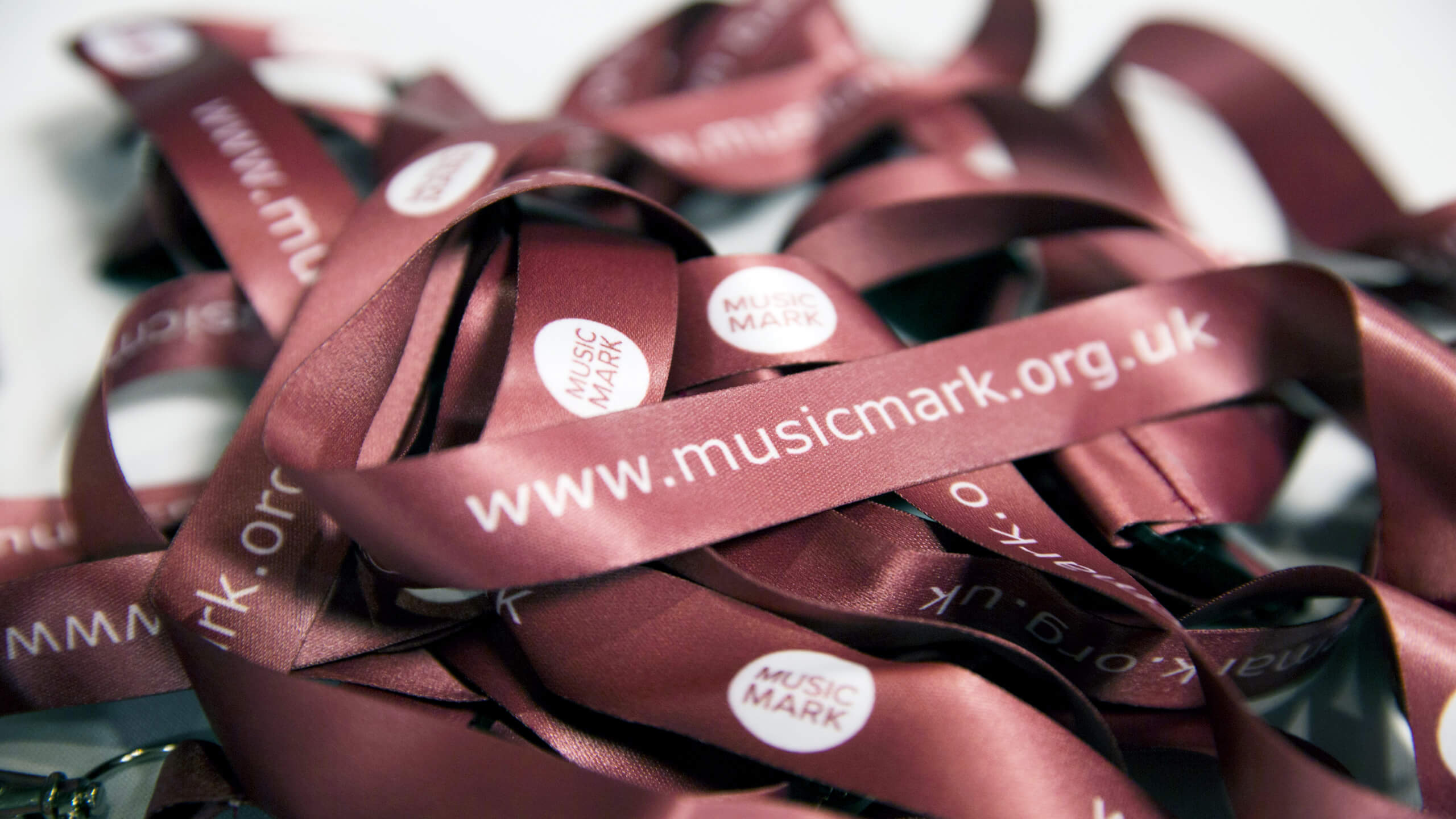 a bundle of conference lanyards